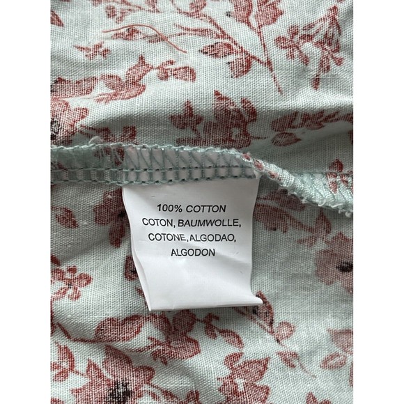 Anthropologie Blue Tassel Women Floral Cotton Trina Bow Blouse Top Size XL NEW - Picture 9 of 10